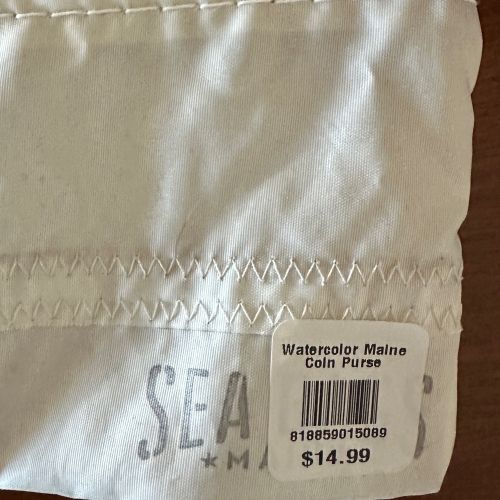 NWT Brand new, never used Watercolor Maine Coin Purse by Sea Bags of Maine, USA - Picture 3 of 3
